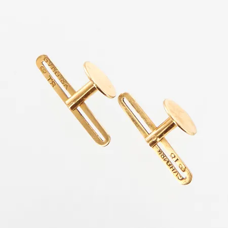 Ett par frackknappar, Ø8mm, 18K Vikt: 2 g