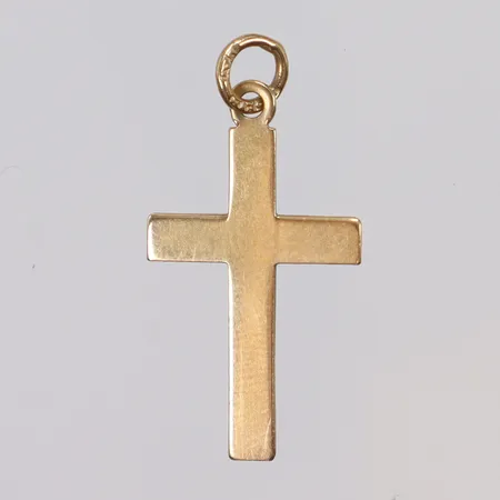 Hänge kors, 25x13mm inklusive hängöglan, 18K  Vikt: 0,8 g