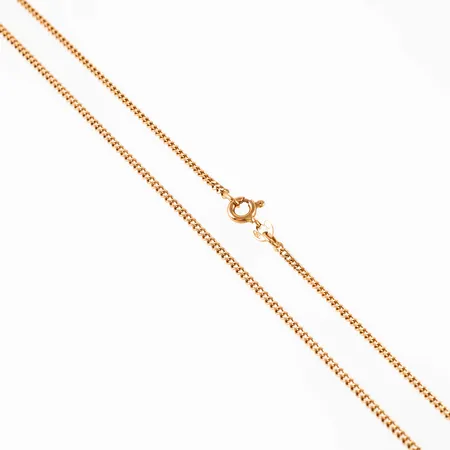Kedja Pansar i 18K guld. Den är 45 cm lång, är 1,8 mm bred och väger 4,9g. Uno-A-Erre, 750, svensk importstämpel. Springring. Ojämnheter. 