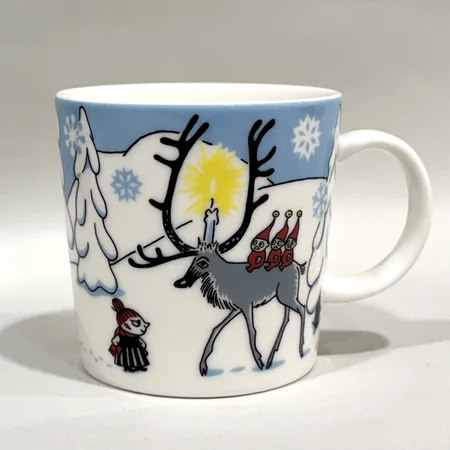 Muminmugg, Vinterskog, 2012, Arabia, Finland, höjd 8cm, Ø8,5cm, märkt CR0512, porslin Skickas med paket.