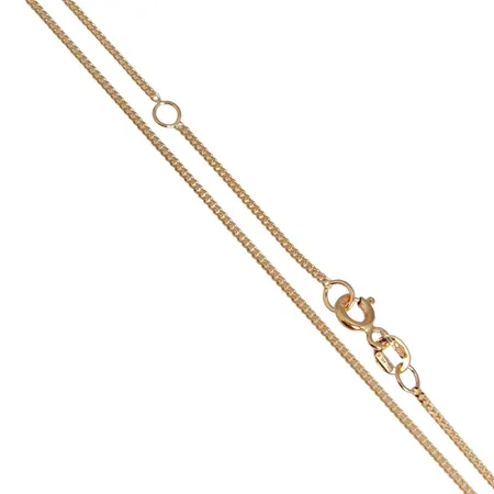 Halskedja Pansar, 18K guld, Svedbom & Co AB (KFS), längd 31,0 - 34,0 cm (kort längd), bredd 1,1 mm, mycket fint skick Vikt: 2,1 g