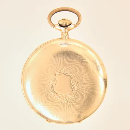 Fickur, Savonette, 14K, manuell, innerboett i metall, boett-nr: 269148, Ø52mm, bucklor, repor, lös krona, översta locket går ej att stänga, bruttovikt: 92,6g