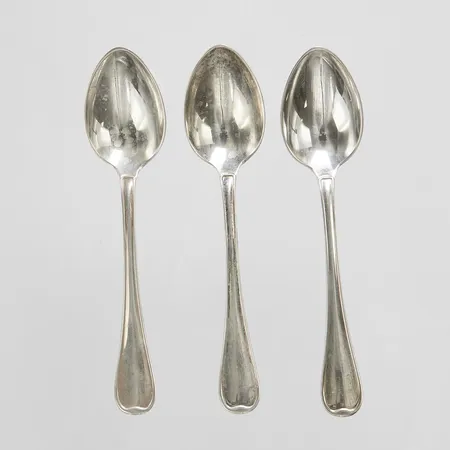 3 Kaffeskedar, längd: 115mm, CG Hallberg, Stockholm, 1960, sterling silver, 925/1000 Vikt: 128,4 g
