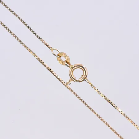 Kedja Venezia, längd 38 cm, bredd 1 mm, 18K. Vikt: 2,2 g
