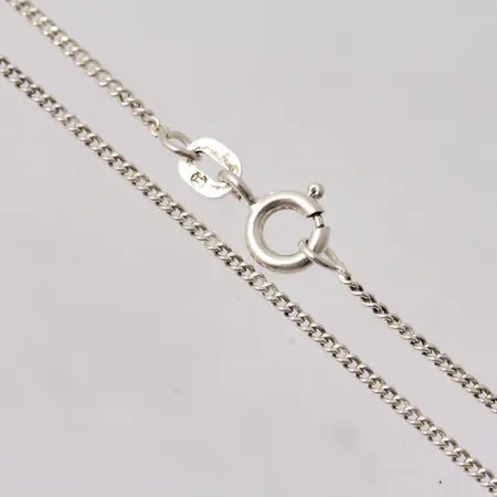 Kedja i silver, 38cm, Pansar, bredd 1,3mm, 925/1000, tillverkad i Italien, vikt 2,02g.