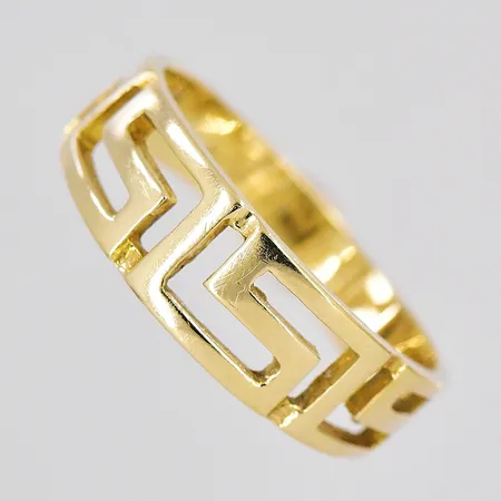 Ring, stl 17¾, bredd ovandel 6,2mm, 14K Vikt: 2,6 g