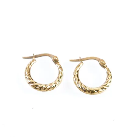 Örhängen, Ø13mm, bredd 2,5mm, 18k, mkt fint skick Vikt: 1,2 g