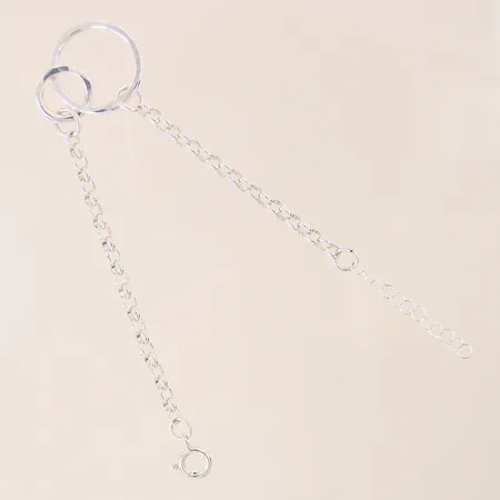 Armband ärtlänk med integrerade hängen, längd: 18-21cm, bredd: 3,6-21,4mm, silver 925/1000 Vikt: 6,7 g