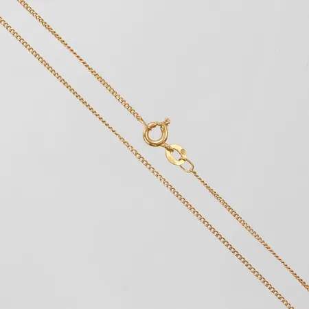 Kedja, Pansar, längd: 46,3cm, bredd: 1mm, skadad, 18K Vikt: 2,1 g