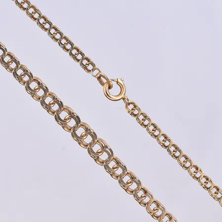 Collier Bismarck, doserad, bredd 3-5 mm, längd 46 cm, 18K. Vikt: 7,3 g