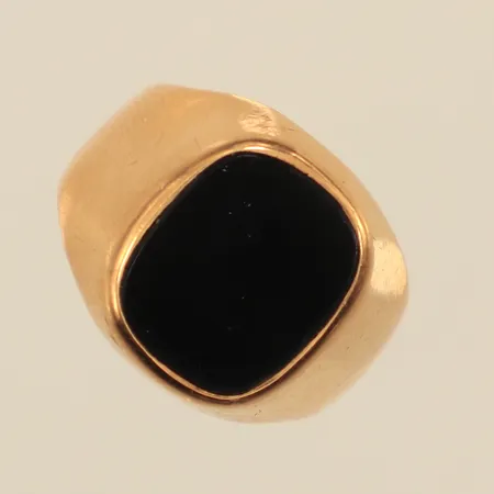 Klackring, onyx, stl 16, bredd 4,2-14,6mm, 18K Vikt: 4,3 g