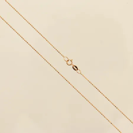 Kedja, längd 45cm, bredd 0,7mm, 18K Vikt: 1,4 g