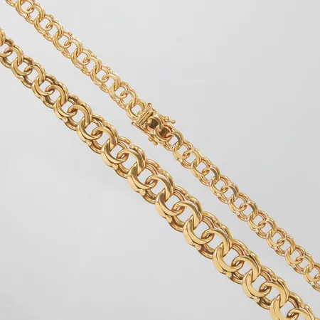 Collier, doserad Bismarck, längd:44,5cm, bredd:6-12mm, 18K Vikt: 50,6 g