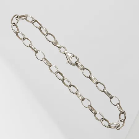 Silverarmband, ankarlänk, längd: 19,5cm, bredd: 4,8mm, GHA, 925/1000 Vikt: 4,7 g