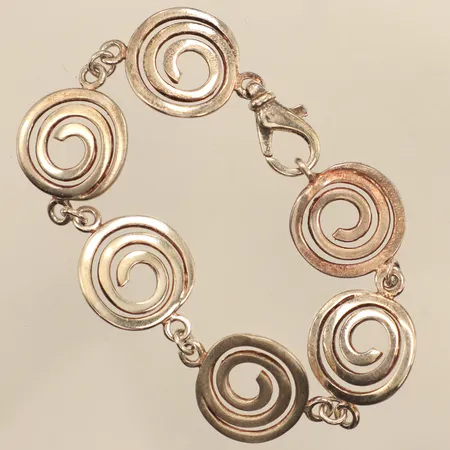 Armband, längd 18cm, bredd ca 5-19mm, Guldfynd, 925/1000 silver  Vikt: 20 g