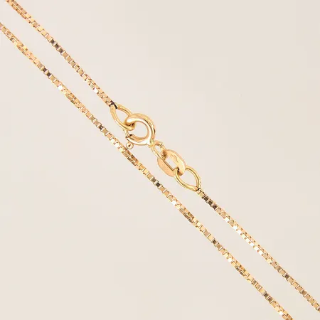 Kedja Venezia, längd: 45cm, bredd: 0,8mm, ojämnheter, GFAB, 18K  Vikt: 2,8 g