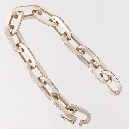Armband, längd 20cm, bredd 11mm, stämplat Uno A Erre, silver 925/1000.  Vikt: 43,2 g