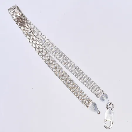 Armband, längd 20,5 cm, bredd 6 mm, silver 925/1000. Vikt: 6,6 g