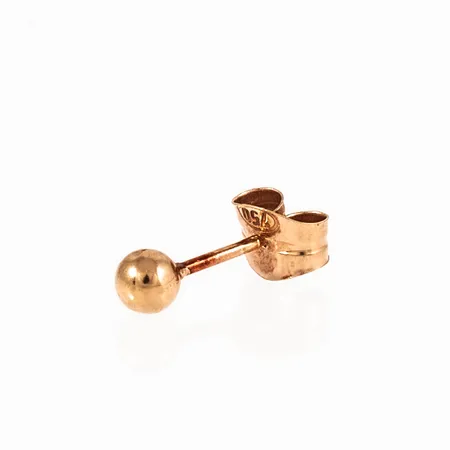 Ett udda örhänge, slät kula Ø 3 mm i 18K guld. Vikt: 0,2g. 