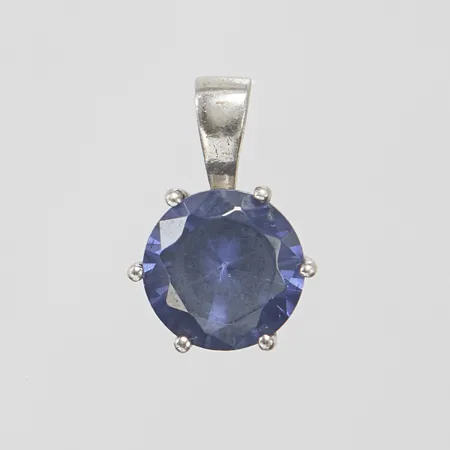 Silverhänge, blå glassten, 13,3x9,2mm, 925/1000 Vikt: 1,1 g