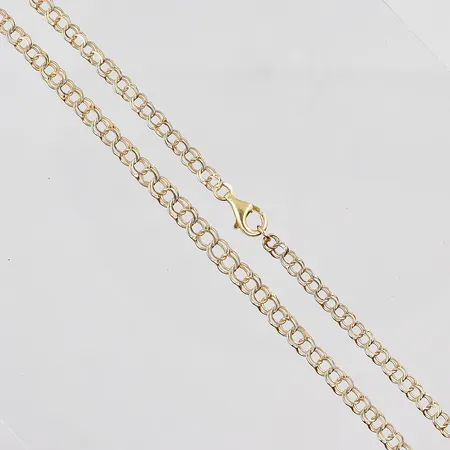 Kedja Bismarck, 42cm, bredd 3,2-4,2mm, 18K  Vikt: 6 g