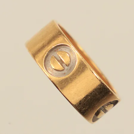 Ring, stl 17¼, bredd 7,3mm, repig, 18K  Vikt: 6,8 g