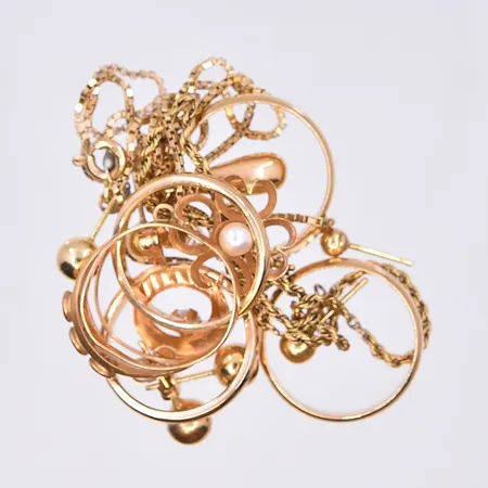 Diverse defekt guld, 18K. Vikt: 22,9 g