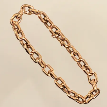 Armband Ankar, längd 21cm, bredd 7,7mm, 14K  Vikt: 43,1 g