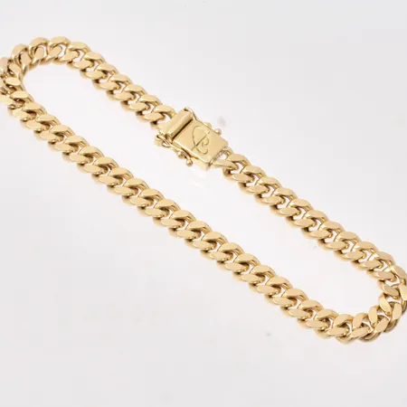 Armband i 18K guld, 21cm, Pansar, bredd 6,2mm, tillverkad av Svedbom & co, vikt 34,61g.