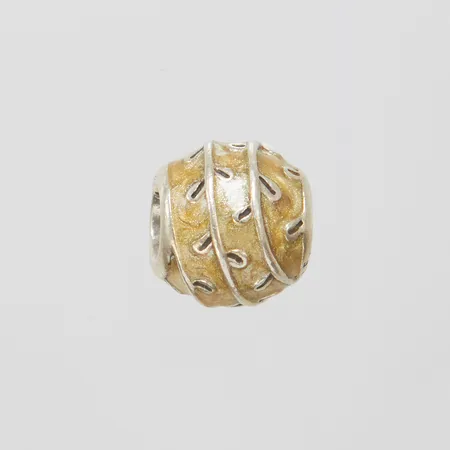 Berlock med gul emalj, Pandora, 10,8x10mm, silver, 925/1000 Vikt: 4,7 g
