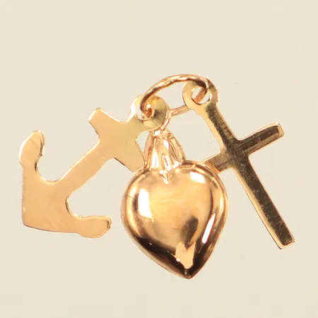 Hänge, tro, hopp & kärlek, ca 17mm, bredd ca 15mm, 18K Vikt: 0,6 g