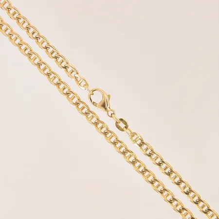 Kedja Pansar med stav, längd 46cm, bredd 4mm, 18K  Vikt: 15,8 g