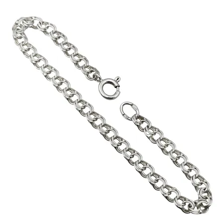 Armband Bismarck, silver 835/1000, längd 17 cm, bredd 4,5 mm, tillverkare NSE, fint skick  Vikt: 3,5 g