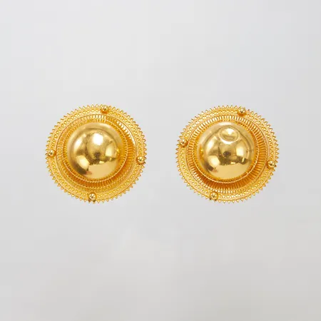Ett par örhängen, Ø38mm, defekta, 21K Vikt: 29,6 g