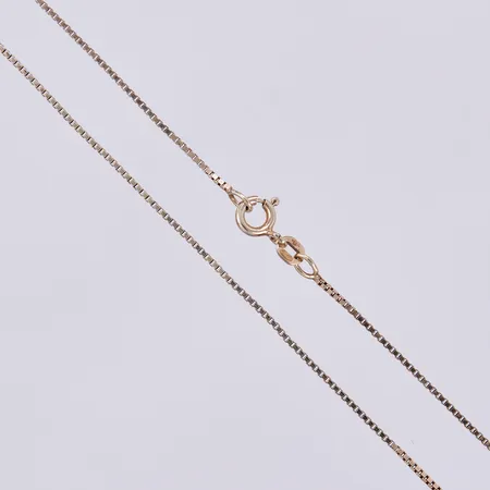 Kedja Venezia, längd: ca 42cm, bredd: ca 1mm, förgyllt, Balestra, förgylld 925/1000 silver Vikt: 2,5 g