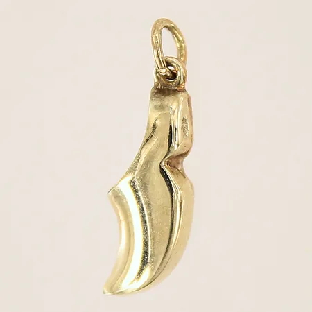 Hänge, sko, 20x5mm, 14K  Vikt: 0,6 g