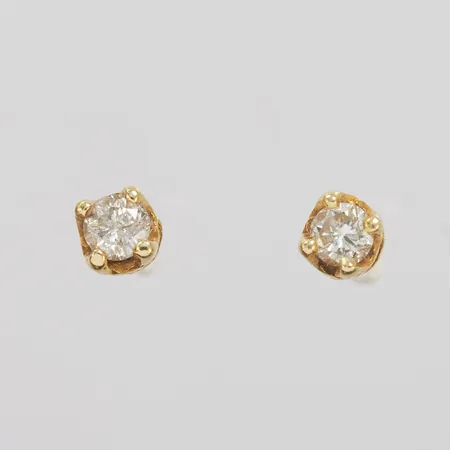 Ett par Örhängen, diamanter 2xca0,10ct, 14x4mm, 18K Vikt: 0,8 g