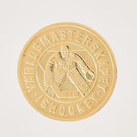 Minnesmynt, 1000KR, Världsmästerskapet Ishockey, Sveriges Riksbank, Ø21mm, 1989, plastetui, 21,6K  Vikt: 5,8 g