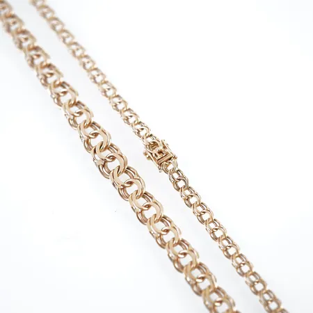 Collier, dosserad bismarck, 44cm, bredd 8mm, 18k Vikt: 20,1 g