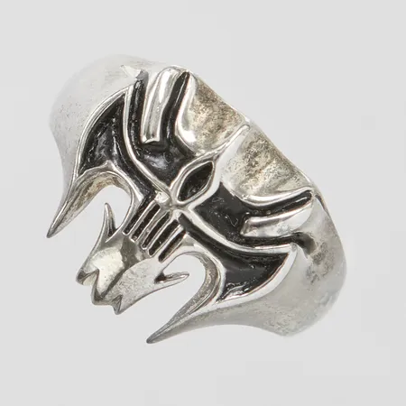 Silverring, emalj, Ø21, bredd: 2,4-16,7mm, GHA, 925/1000 Vikt: 7,2 g