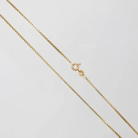 Kedja, Venezia, längd:41,5cm, bredd:1,5mm, glapp i låset, 14K Vikt: 4,1 g