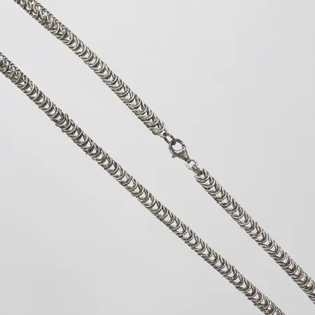 Silverkedja, längd: 42cm, bredd: 5mm, 925/1000 Vikt: 33,2 g