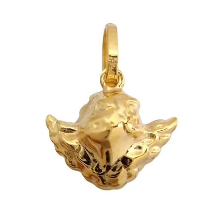 Hänge, 18K guld, längd inkl. ögla 14 mm, bredd 10 mm, tjocklek 5 mm Vikt: 0,3 g