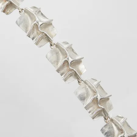 Silverarmband, längd: 18cm, bredd: 1,5-23,9mm, trögt kistlås, 925/1000 Vikt: 52,2 g
