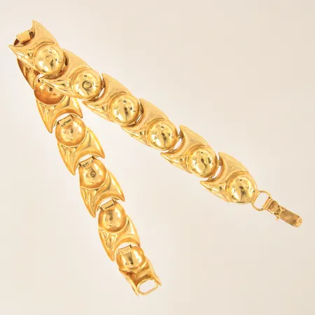 Armband, längd: 20cm, bredd: 9,7-16,2mm, bucklor, 21K  Vikt: 11,2 g