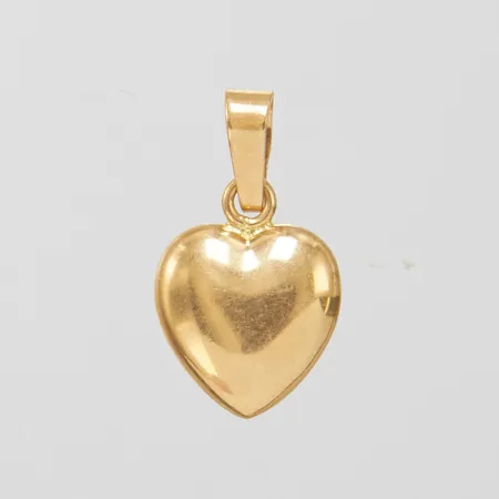 Hänge, hjärta, 18x10mm, GHA, 18K. Vikt: 2,7 g