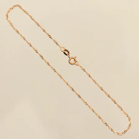 Vristlänk Singapore, längd 23cm, bredd 1,3mm, 18K Vikt: 1,1 g