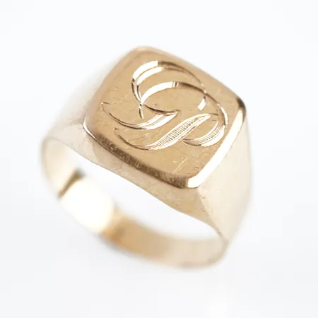 Ring, stl 20(63), bredd 13mm, 18k, monogram Vikt: 5,5 g