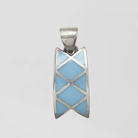Silverhänge, emalj, 27,6x10,5mm, 925/1000 Vikt: 4,3 g