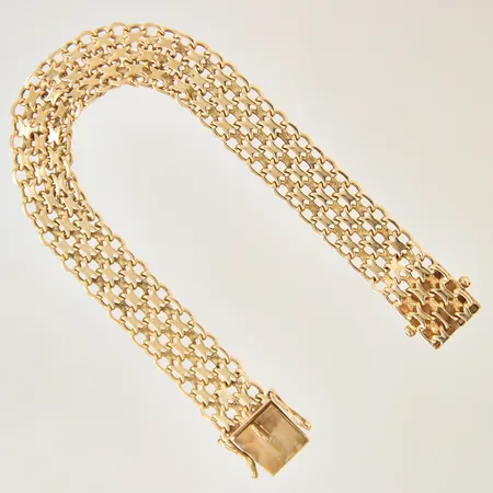 Armband X-länk, längd: 19cm, bredd: 11,9mm, 18K  Vikt: 24,5 g